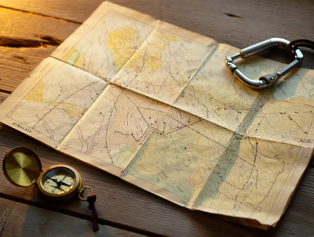 Himalayan Expedition Map And Gear