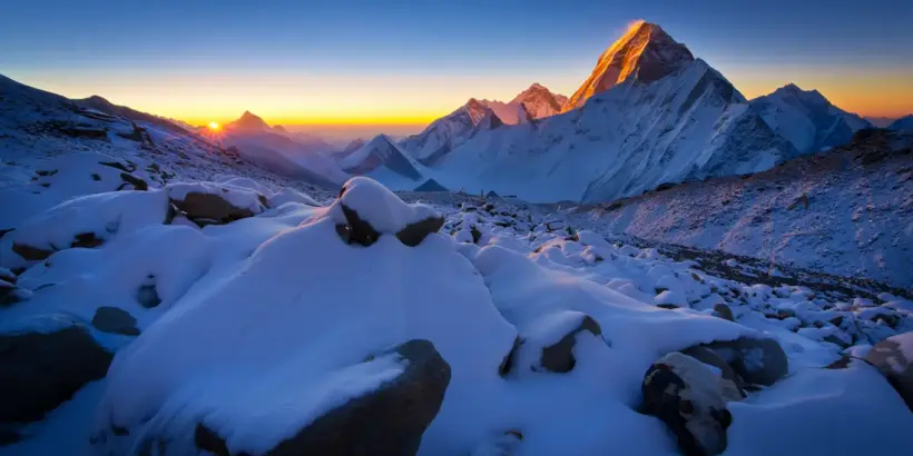 Majestic Mt Everest sunrise view